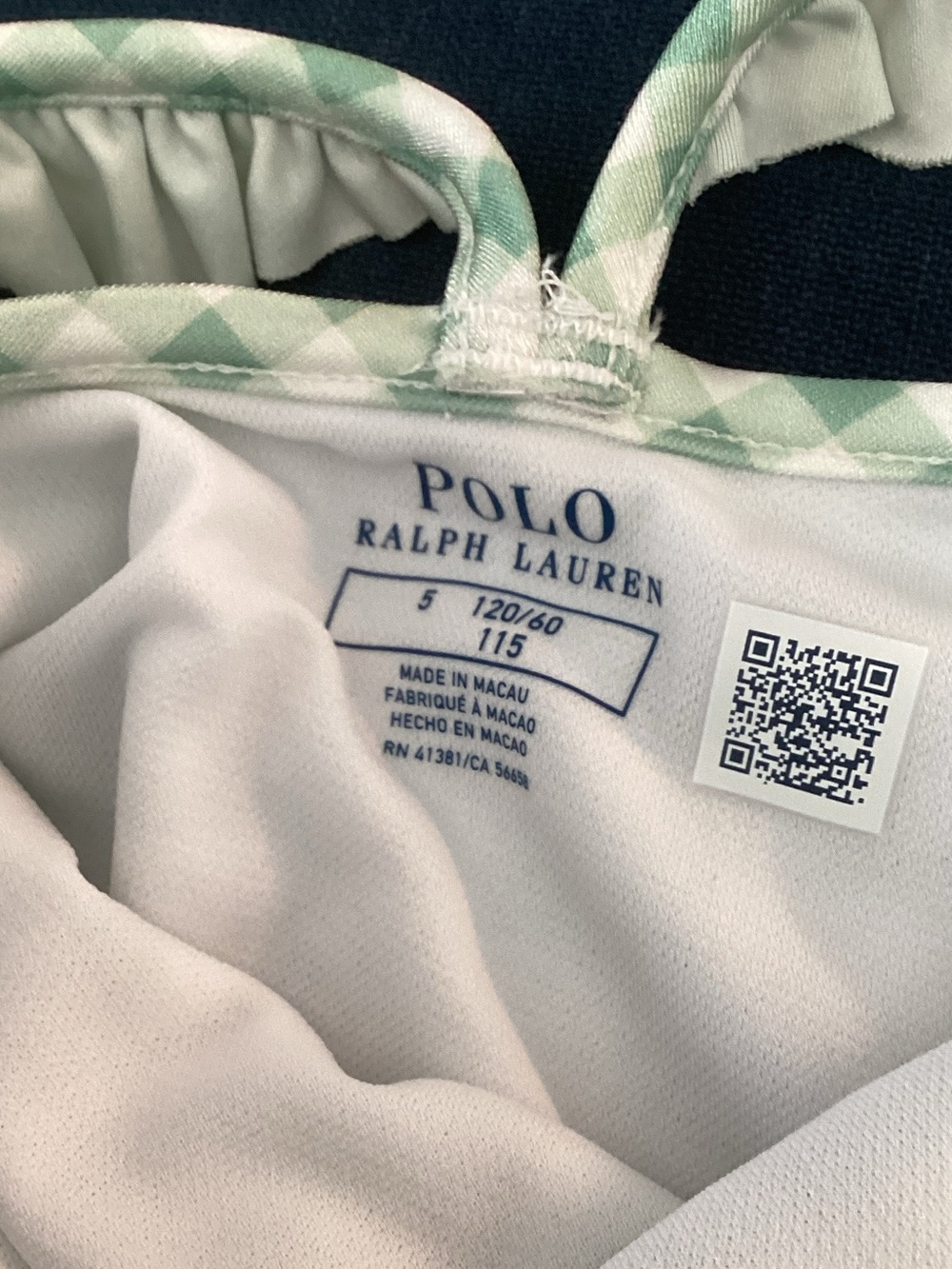 Polo by Ralph Lauren Mint Green Girls' One-Piece